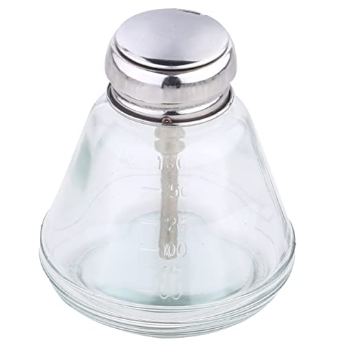 Mikinona Pumpflasche Alkohol Spender Glasflasche Reinigerflasche Mit Metallkern Für Und Make-up Entferner Tragbar Und Langlebig von Mikinona