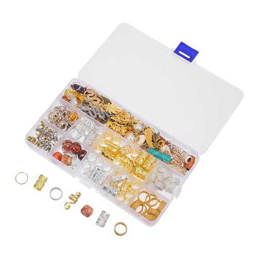 Mikinona 184stücke Teiliges Set Dreadlock Accessoires Vintage Perlen Haar Schmuck Für Zöpfe Und Dreadlocks Wiederverwendbare Haardekoration Für Verschiedene Frisuren Und Anlässe von Mikinona