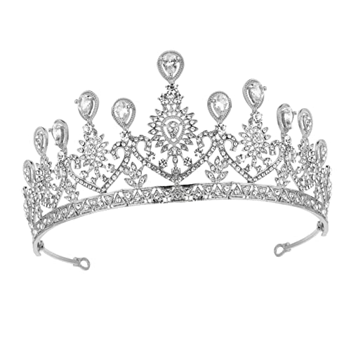 Mikinona Strass Hochzeit Krone Strasskrone Kopfschmuck Für Damen Strasshochzeit Accessoire Für Besondere Anlässe von Mikinona