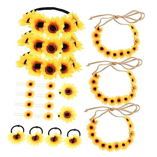 Mikinona 1Satz Sonnenblumen Haarschmuck Sonnenblumen Haarband Haarklammern Für Damen Boho Stil Hochzeiten Festivals Und Strandpartys von Mikinona