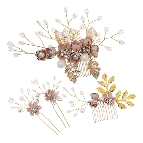 Mikinona 1Satz Teiliges Haarnadeln und Seitenkämme für Damen Eleganter Haarschmuck Kopfbedeckung aus Robustem Material für Zeremonien von Mikinona