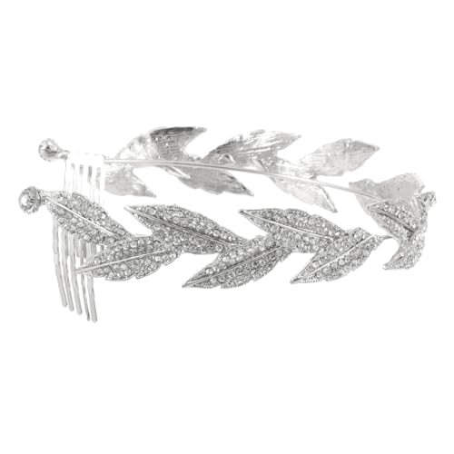 Mikinona 1Stk Kamm haarschmuck haar spangen haargreifer comb Schweißbänder für Handgelenke Blatt-Stirnband Tiara Haarklammer Haarnadel Hochzeitskleid Kopfbedeckung Zubehör Braut von Mikinona