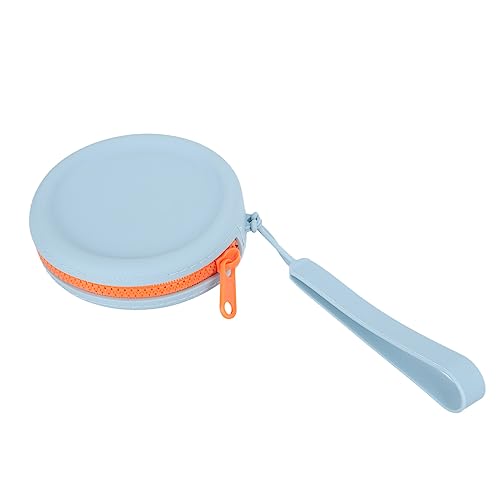 Mikinona 1stück Runde Silikon Geldbörse Mini Wechselgeld Tasche Himmelblau Leicht Und Langlebig Für Schlüssel Und Kleingeld von Mikinona