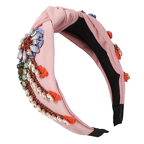 Mikinona Retro Stil Mädchen Haarband Strass Stickerei Kopfschmuck Haarreif Für Hochzeit Party Alltag Anlässe von Mikinona