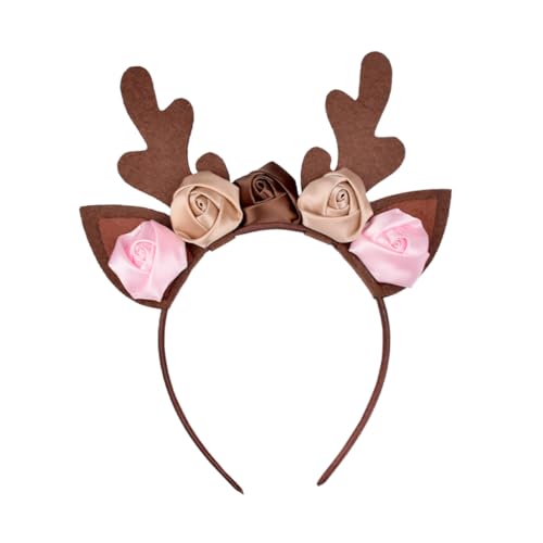 Mikinona 1stk Weihnachtsgeweih Stirnband Weihnachtliches Kostümzubehör Frau Geschenke Rentier-kopfschmuck Foto-requisite Strumpf Stuffer Leckereien Haarschmuck Kind Vlies Haarnadel Mädchen von Mikinona