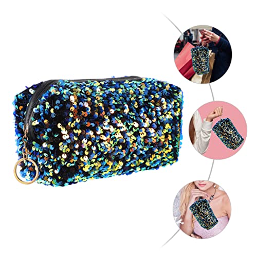 Mikinona 1stück Große Kapazität Tragbare Pailletten Kosmetiktasche Multifunktionale Aufbewahrung Für Make-up Reise-Accessoires Und Mehr Für Damen Und Mädchen von Mikinona