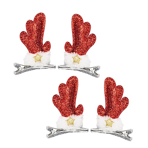 Mikinona Haarspangen Mit Hirschgeweih-design 2 Paar Weihnachtshaarnadeln Für Kinder Haar-accessoires Als von Mikinona