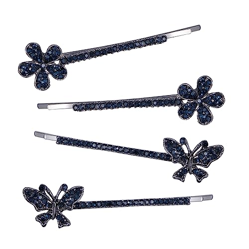 Mikinona 2paare Retro Strass Haarspangen Für Frauen Seite Haar Clip Strass Haar Schmuck Haarnadel von Mikinona