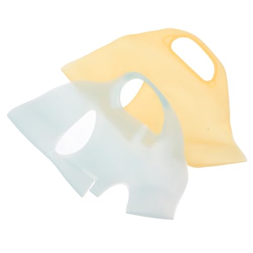 Mikinona 2 STÜCK Silikon Gesichtsmaske Cover Wiederverwendbar Weich Hautfreundlich Passt Gesichtskonturen Für Feuchtigkeitsaufnahme Beauty Masken Anwendung Erwachsene von Mikinona