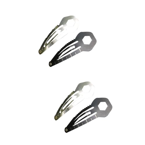 Mikinona 2 Sets Edelstahl Haarnadeln Multifunktionale Haarspangen Clips Silber Schwarz Stilvoll Für Frauen Dame 10 Stück * 2 von Mikinona