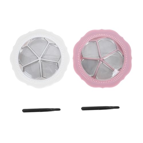 Mikinona 2 Sets Lippenstift- und Lidschatten-Organizer Make-up-Organizer Behälter leer Kosmetik-Subbox reisefreundlich zufällige Farbe von Mikinona