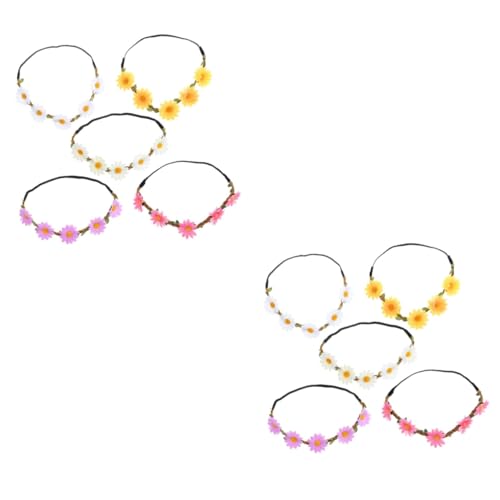 Mikinona 2 Sets Marguerite Kopfschmuck Stirnbänder Für Mädchen Hochzeit Haarbänder Für Zeremonien Und Bankette 5 Stück * 2 von Mikinona