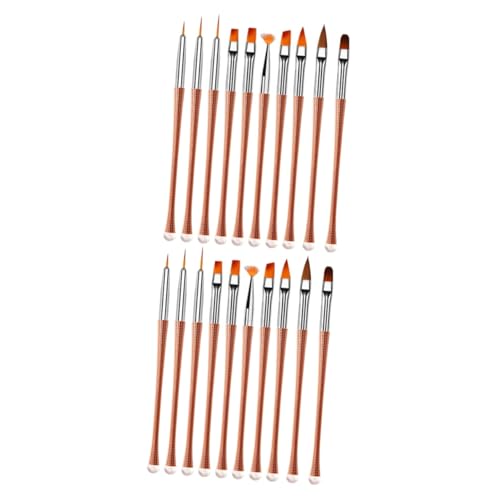 Mikinona 2 Sets Komplettes Nagel-nagel-kunst-werkzeug-pinsel-set Zubehör Für Frauen 10 Stück * 2 von Mikinona