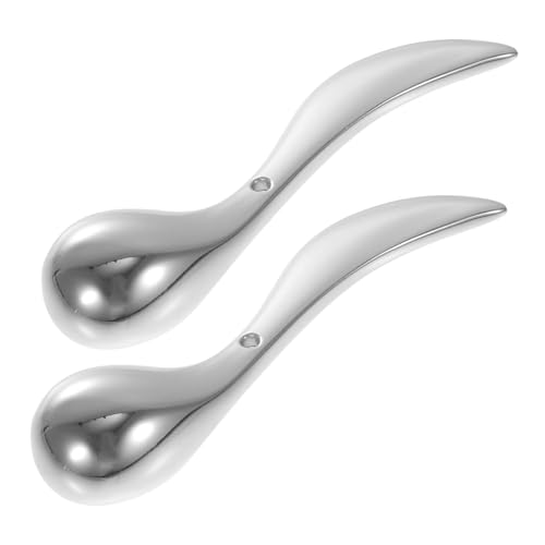 Mikinona 2 Stück Augencremestift Unter Dem Auge Spachtel Massagestab Augencreme Stab Augencreme-massagegerät Hautpflegestab Gesichtsmaske Löffel Silver Zinklegierung von Mikinona