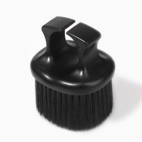 Mikinona 2 Stück Bartpflegebürste Barber Pinsel mit Rutschfestem Ringgriff Nylonborsten für Bartreinigung Haarstyling und Fettiges Haar Langlebig und Bequem für Herren und Friseure von Mikinona