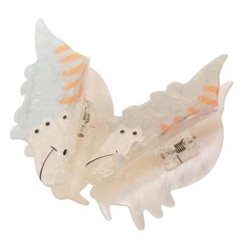 Mikinona 2 Stück Dinosaurier Haarclips aus Leichtem Acryl Bunte Tier-kralle Haarklammern für Damen und Mädchen Robuste Styling-clips für Alltag Büro Outdoor und Partys von Mikinona