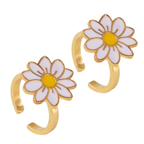 Mikinona 2 Stück Drehbare Stressringe aus Leichtem Material zur Angstbewältigung und Beruhigung Geeignet für Damen Mädchen und Bühnenauftritte Fördert Ablenkung von Schlechten Gewohnheiten von Mikinona