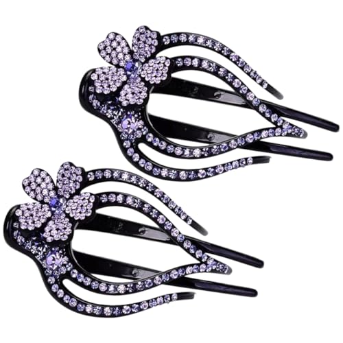 Mikinona 2stücke Haarspangen Für Damen Mit Entenschnabel Und Strasssteinen Dekorative Haarschmuck Für Haarspangen Mit Strasssteinen Für von Mikinona