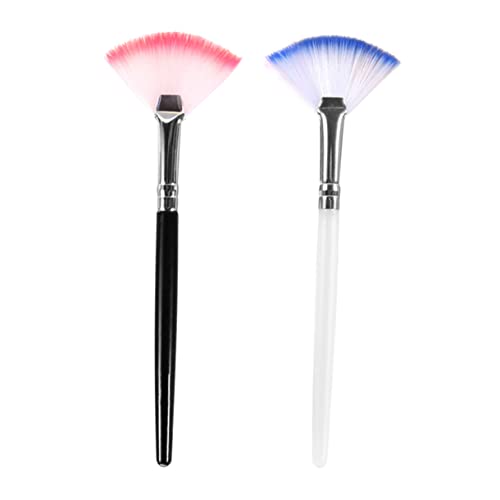 Mikinona 2 Stück Fächerpinsel für Gesichtsmaske Ergonomischer Maskenapplikator für Schlafmasken und Hautpflegeprodukte Wiederverwendbar und Leicht zu Reinigen für Makelloses Auftragen von Mikinona