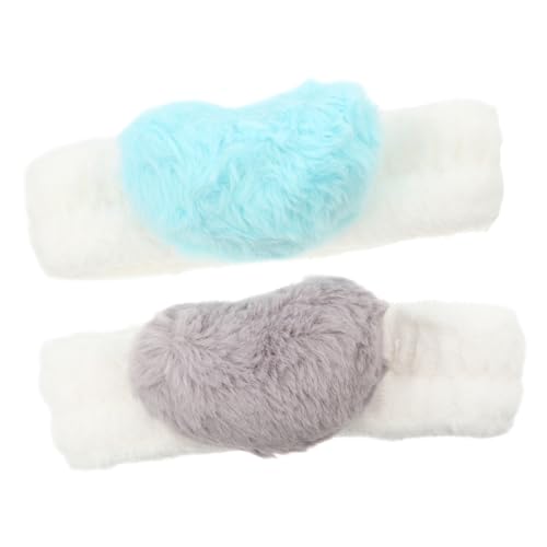 Mikinona 2 Stück Haarband mit Elastischem Design für Makeup Gesichtspflege und Spa Anwendungen Fleece Kopfbedeckung für Damen von Mikinona