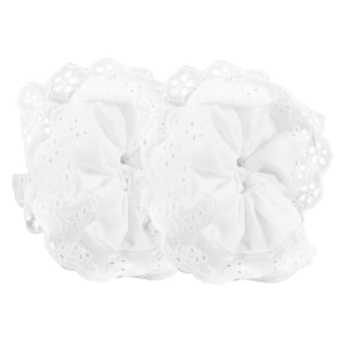 Mikinona 2stücke Dicke Haargummis Große Haargummis Mit Spitzen-pferdeschwanzhalter Für Mädchen Und Frauen Elastische Pferdeschwanz-halter Scrunchy-haarband von Mikinona