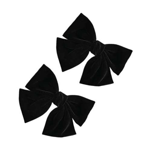 Mikinona 2 Stück Haarnadel Erröten Krawatte Haarbarrettes Mode Stifte Broschen Und Anstecknadeln Für Damen Hellgelbe Krawatte Männer Binden Bänder Balsam Zubehör Korsage Bogen Flanell Black von Mikinona