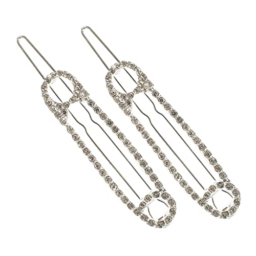 Mikinona 2stücke Haarklammern Im Sicherheitsnadel-design Mit Strass Elegante Haarschmuck Für Frauen Und Mädchen Leicht Vielseitig Und Stabil Für Haartypen von Mikinona