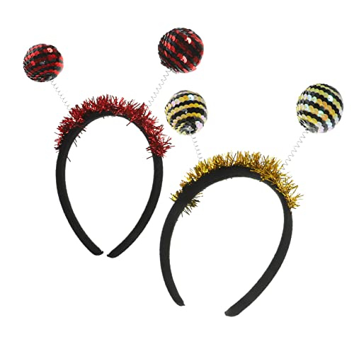 Mikinona 2 Stück Halloween Haarschmuck Erwachsene Insekten Haarreif mit Pailletten Biene Marienkäfer Kopfband für Karneval Party Dekoration und Cosplay von Mikinona