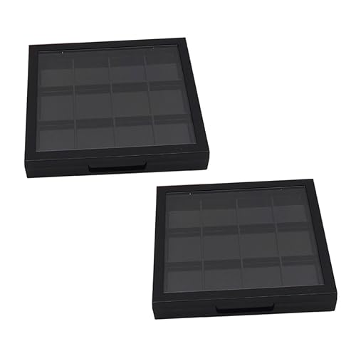 Mikinona 2stücke Lidschattenetui Aus Hochwertigem Material Mit Fächerdesign Leeres Schminketui Als Makeup Organizer Behälter Leere Kosmetik Unterbox Zum Aufbewahren Und Schminken von Mikinona