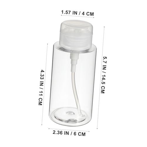 Mikinona 2 Stück Leere Pumpflaschen zum Drücken Nachfüllbare Reise Flüssigkeitsspender für Nagellackentferner Makeup Entferner und Lotion Wiederverwendbare Petg Behälter von Mikinona