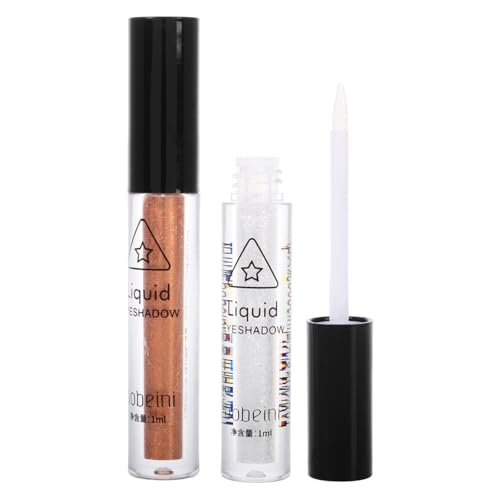 Mikinona 2 Stücke Flüssiger Glitzer Lidschatten Eyeliner Wasserfest Feiner Glitzer für Tragbarer Make Up Highlighter Mikinona 2 Stücke Flüssiger Glitzer Lidschatten Eyeliner Wasserfest Feiner Glitzer für Tragbarer Make Up Highlighter von Mikinona