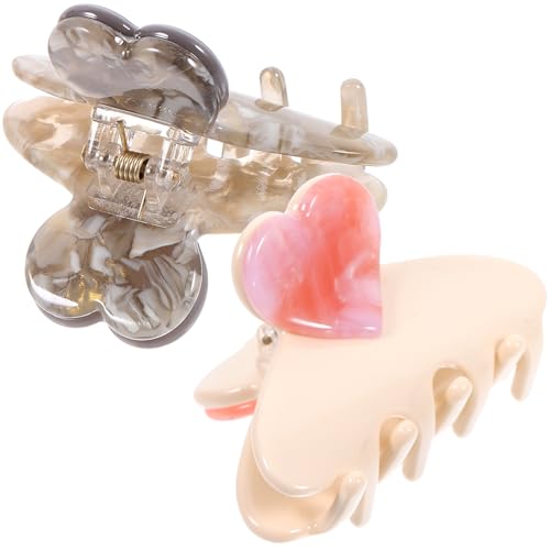 Mikinona 2stücke Herzform Haarklammern Groß Haarspangen Für Frauen Haare Clip Haarspange Accessoire Party Geburtstag Hochzeit Verlobung von Mikinona