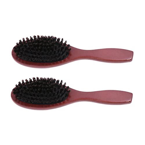 Mikinona 2stücke Massagekamm Aus Holz Mit Borsten Für Kopfhaut-massage Und Haar-zubehör Für Männer Und Frauen Ergonomischer Griff Für Angenehmes Kämmen Und Entwirren von Mikinona