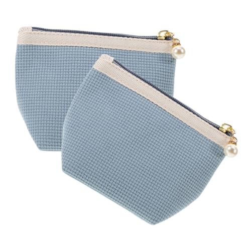 Mikinona 2 Stück Mini Makeup Bag Tragbare Kosmetiktasche für Frauen Kleine Reise Schminktasche Multifunktional für Lippenstifte und Kleine Accessoires Kompakt und Leicht für Alltag und von Mikinona