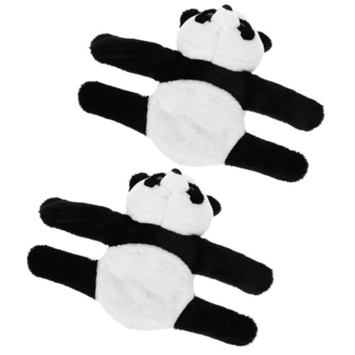 Mikinona 2 Stück Panda Plüsch Slap Armband Weiches Hautfreundliches Tier motiv Langlebiges Party geschenk Geeignet für Kindergeburtstage und Kostümpartys von Mikinona
