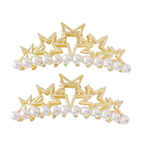 Mikinona 2stücke Perlen Haarklammern Metall Haar Klammer Clip Für Frauen Haarschmuck Accessoires Für Verschiedene Anlässe von Mikinona