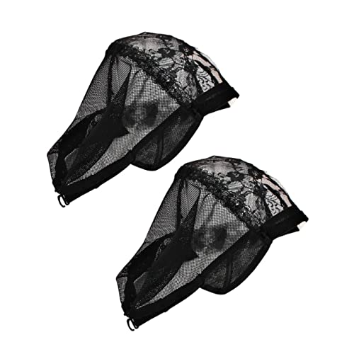 Mikinona 2stücke Haarnetz Für Perücke Elastische Perückenhüte Atmungsaktive Spitze Perücke Hüte Kappen Für Zuhause Und Salons von Mikinona