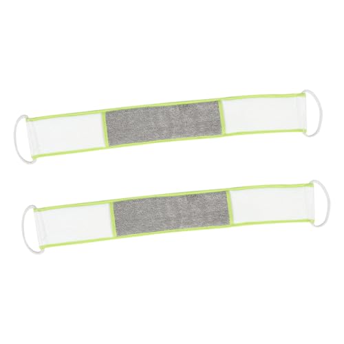 Mikinona 2 Stück Rückenschrubber Doppelseitiges Peeling Handtuch für Sanfte Hautreinigung Effektives Badezubehör zur Entfernung Abgestorbener Hautzellen für Bad von Mikinona