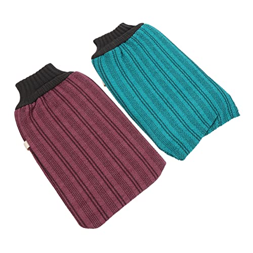 Mikinona 2stücke Baumwolle Rückenpeeling-badetücher Körperpeeling-badetücher Verschiedene Farben Badeschwämme Duschschwämme Für Duschen Und Baden von Mikinona