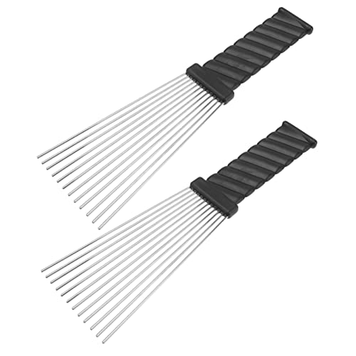 Mikinona 2 Stück Stahlnadelkämme Haarkämme Antistatisch Schwarz Langlebiges Haarstyling Werkzeug Für Herren Professionelle Friseur Zubehör Für Sanftes Entwirren Von von Mikinona
