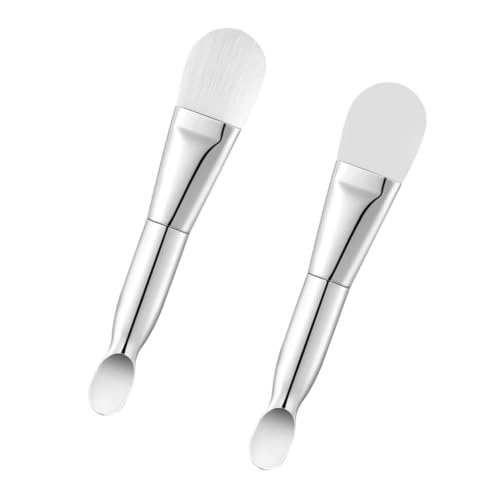 Mikinona 2 Stück Teiliges Gesichts maskenpinsel Silikon Fasernasen Sanftes Auftragen Wiederverwendbar Leicht zu Reinigen für DIY gesichtsmaske und Kosmetische Anwendungen von Mikinona