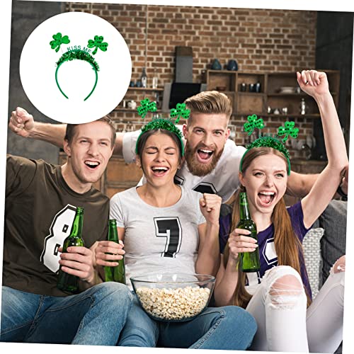 Mikinona 2 Stück Teiliges Patricks Day Kleeblatt Haarreif Grüner Festival Party Kopfschmuck Leichtes Langlebiges Accessoire für Damen und Dekoration für Feiertage von Mikinona
