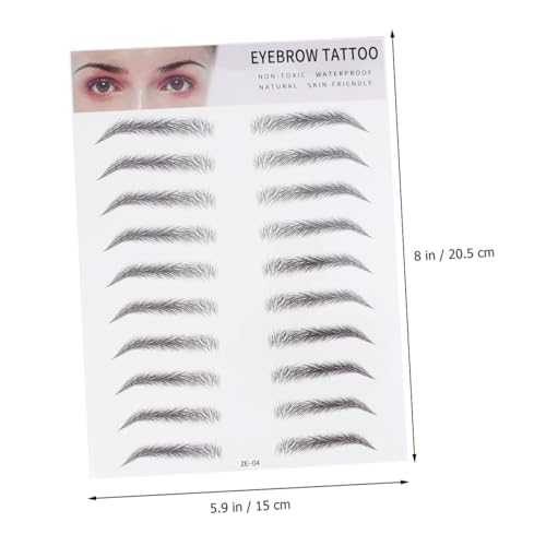 Mikinona 2 Stück Teiliges Realistische Augenbrauen Aufkleber Künstliche Haar optik Einfache Anwendung Temporäre Eyebrow Transfer Sticker für Damen und Herren Natürlich Wirkendes von Mikinona