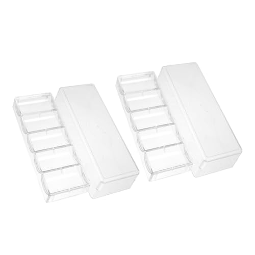 Mikinona 2 Stück Teiliges Transparentes Poker Chips Tray mit Deckel Leichter und Robuster Chip Organizer Platzsparender Flip Ständer für Reisen und Zuhause von Mikinona