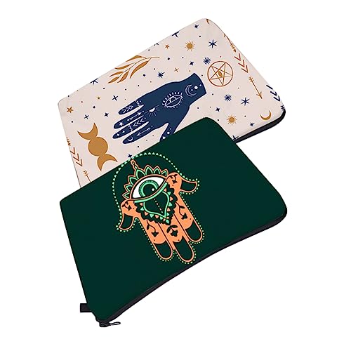 Mikinona 2 Stück Waschbeutel Make -up -Aufbewahrungstasche Kosmetiktasche klar Kulturbeutel Toilettenart Bag Schminktasche süß Kosmetiktaschen für Damen Tragbare Lippenstifttasche Polyester von Mikinona