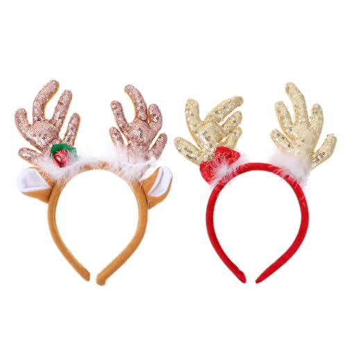 Mikinona 2stücke Weihnachts Haarband Mit Und - Stilvolle Haarschmuck Für Damen Und Mädchen Für Weihnachtsfeiern Und Festliche Anlässe von Mikinona