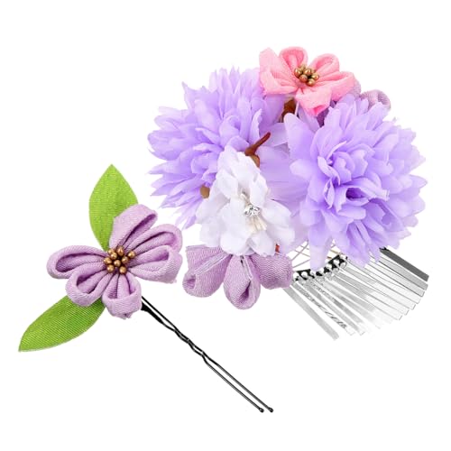 Mikinona 2 Stück Yukata-haarschmuck Chiffon Party Blumen- Dekorationen Für Stifte Hochzeit Mädchen Strand Stutzenhalter Klammer Blumenzauber Haarpflegezubehör Stoff Violet Mikinona 2 Stück Yukata-haarschmuck Chiffon Party Blumen- Dekorationen Für Stifte Hochzeit Mädchen Strand Stutzenhalter Klammer Blumenzauber Haarpflegezubehör Stoff Violet von Mikinona
