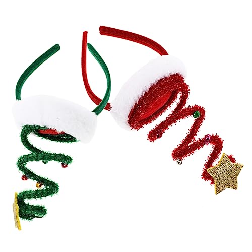 Mikinona 2stücke Weihnachts-haarreifen Mit Niedlichem Design Dekorative Haarschmuck Für Festliche Anlässe Für Partys Und Feiern Farben von Mikinona
