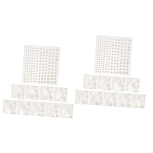 Mikinona 20 Blätter Aufkleber Für Perlenschmuck Gesichts-make-up-perlenaufkleber Perlenaufkleber Mit Flacher Rückseite Perlenaufkleber Für Nagelkunst Selbstklebende Aufkleber Haarperlen von Mikinona
