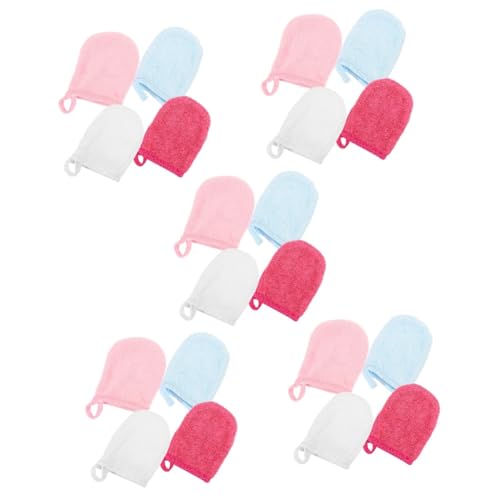 Mikinona 20 Stk Reinigung der Fingerspitzen Make-up-Entferner-Balsam Gesichtswaschhandschuhe abschminken makeup remover skincarepen handtücher Make-up-Versorgung Gesichts-Make-up-Handschuhe von Mikinona